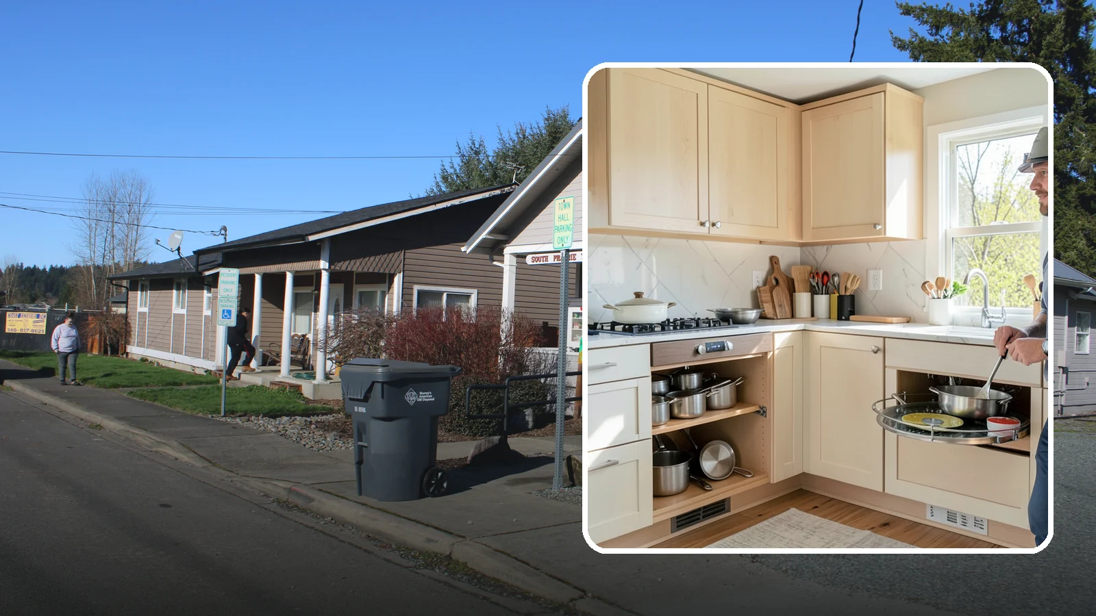 Lazy Susan Installation in South Prairie, Pierce County, WA - Installing a rotating lazy Susan carousel in a corner cabinet to make its dead space fully accessible.