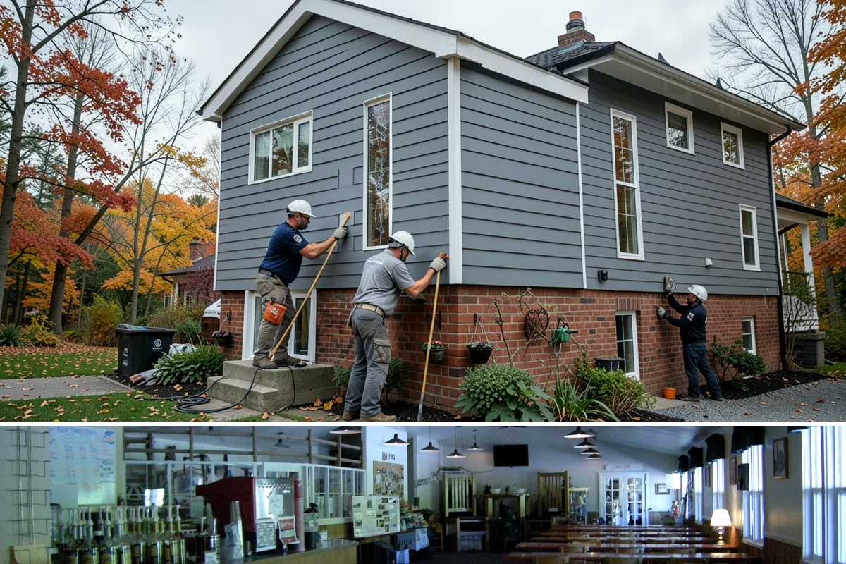 LED Lighting Retrofit in Black Diamond, King County, WA - Fall is popular as daylight shortens, but retrofits can be done in any season.