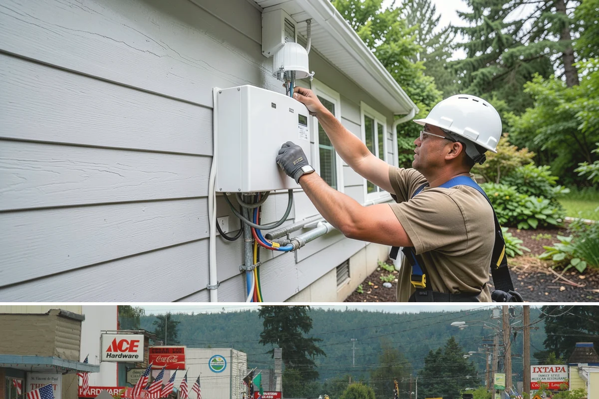 LED Lighting Retrofit in Carnation, King County, WA - Fall is popular as daylight shortens, but retrofits can be done in any season.
