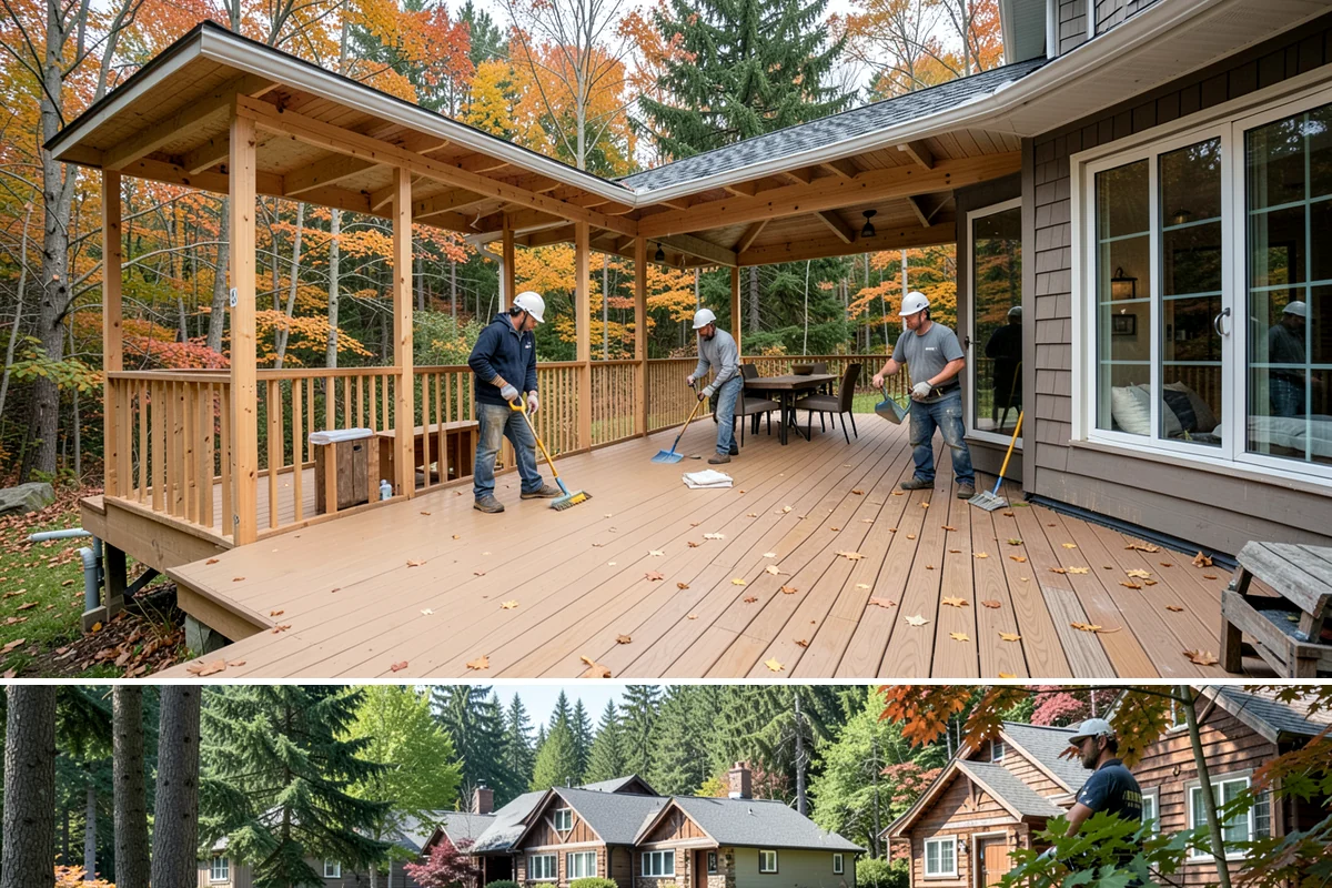 LED Lighting Retrofit in Edgewood, Pierce County, WA - Fall is popular as daylight shortens, but retrofits can be done in any season.