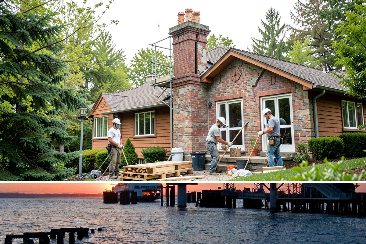 LED Lighting Retrofit in Edmonds, Snohomish County, WA - Fall is popular as daylight shortens, but retrofits can be done in any season.