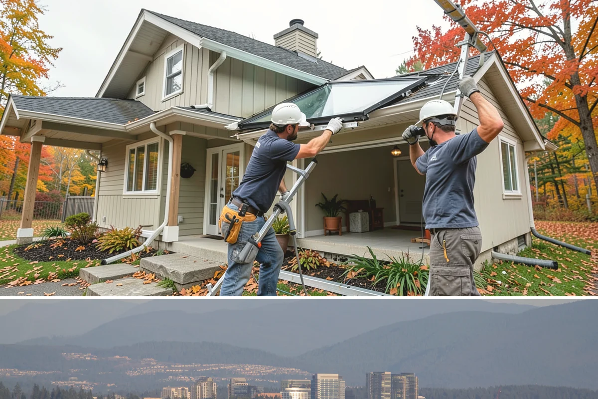 LED Lighting Retrofit in Medina, King County, WA - Fall is popular as daylight shortens, but retrofits can be done in any season.