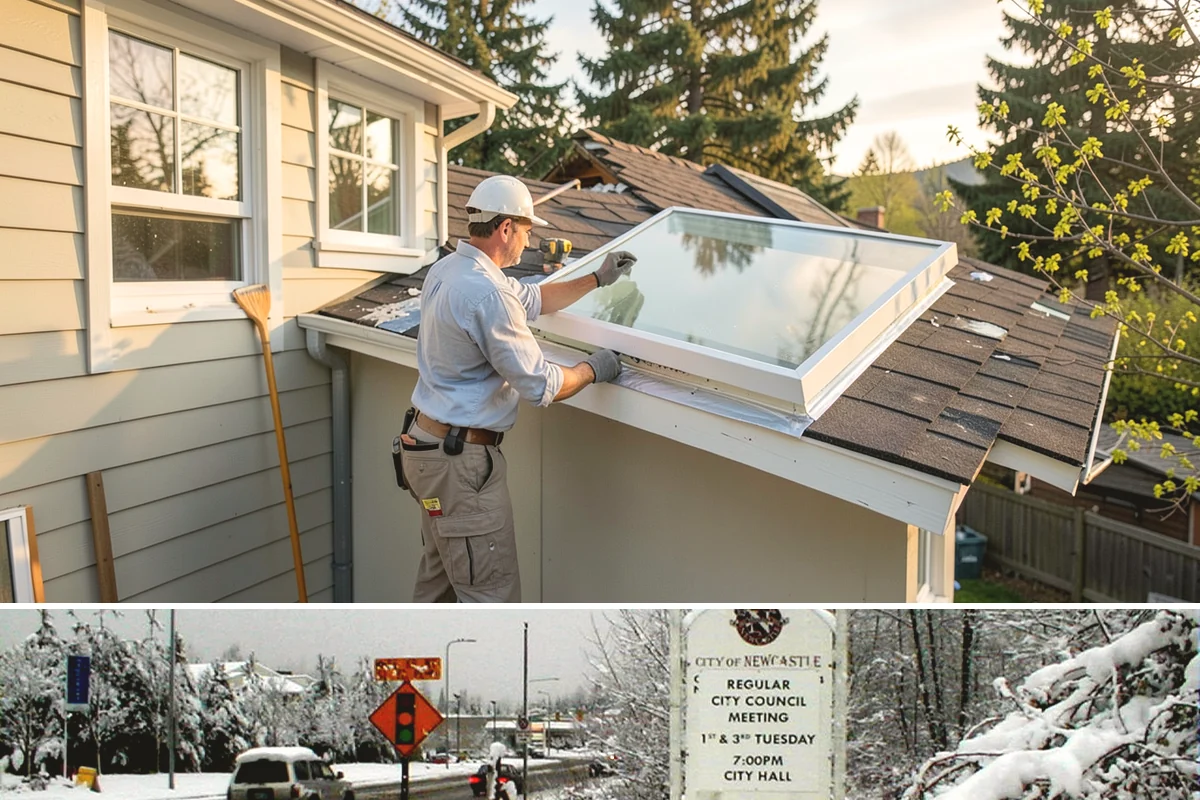 LED Lighting Retrofit in Newcastle, King County, WA - Fall is popular as daylight shortens, but retrofits can be done in any season.