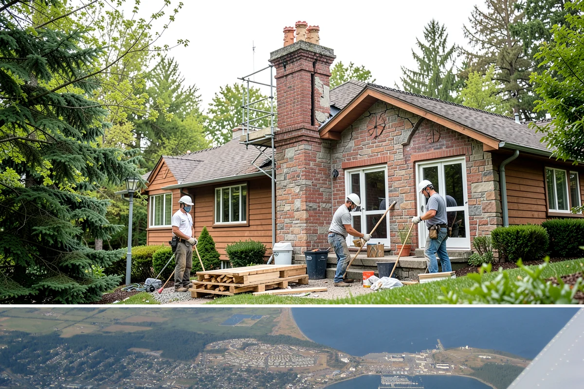 LED Lighting Retrofit in Oak Harbor, Island County, WA - Fall is popular as daylight shortens, but retrofits can be done in any season.