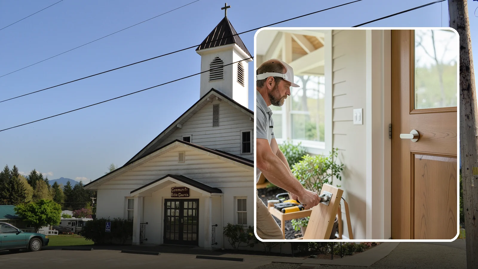 Lever Door Handle Installation in Concrete, Skagit County, WA - We swap knobs for lever handles that open easily for arthritic hands and limited grip strength.