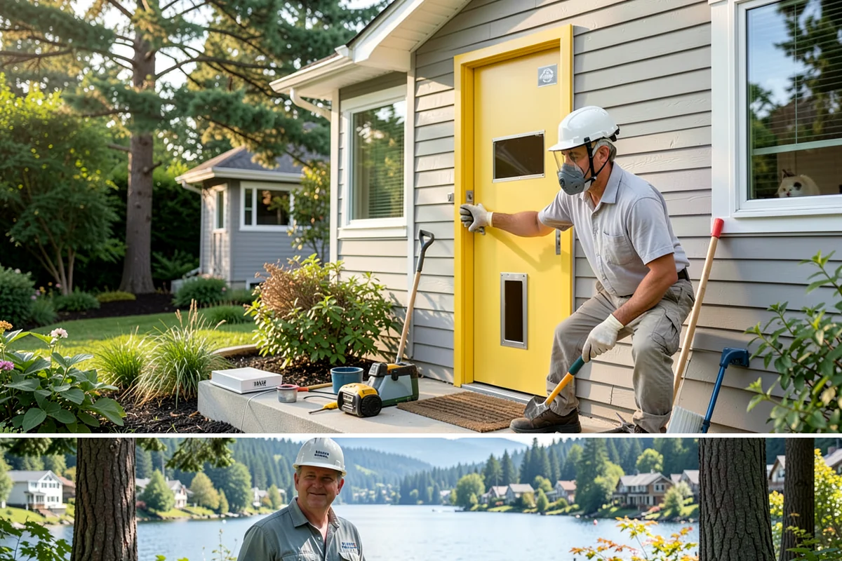 Lever Door Handle Installation in Milton, King County, WA - Lever handle upgrades are quick indoor work suitable for any time of year.