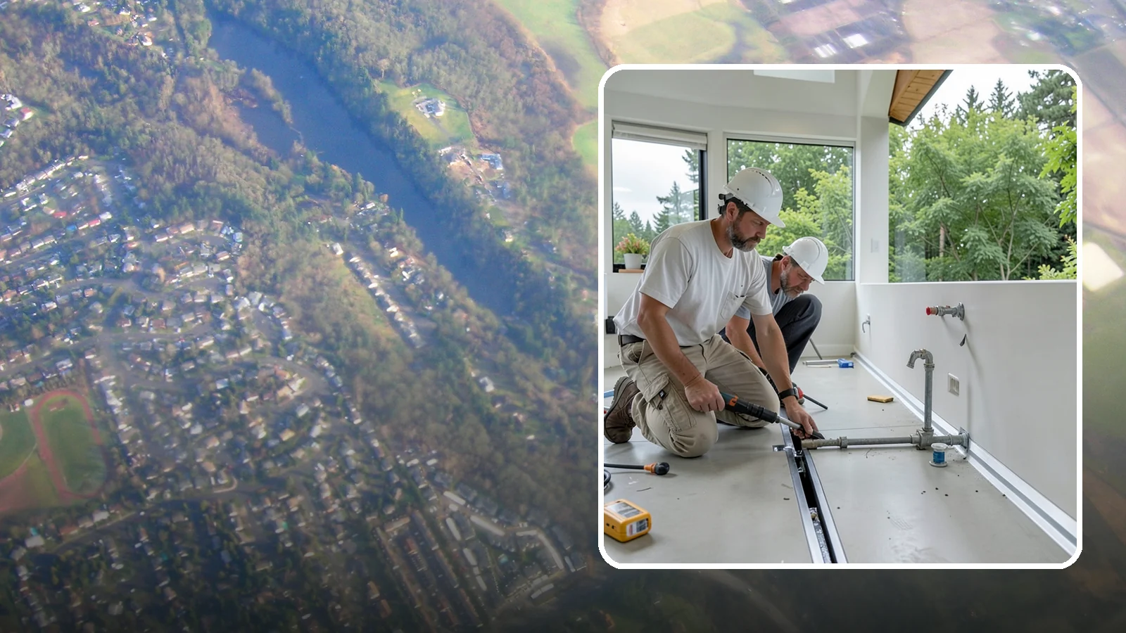 Linear Drain Installation in Algona, King County, WA - A linear drain installation replaces a center drain with a sleek trench that improves flow and design.