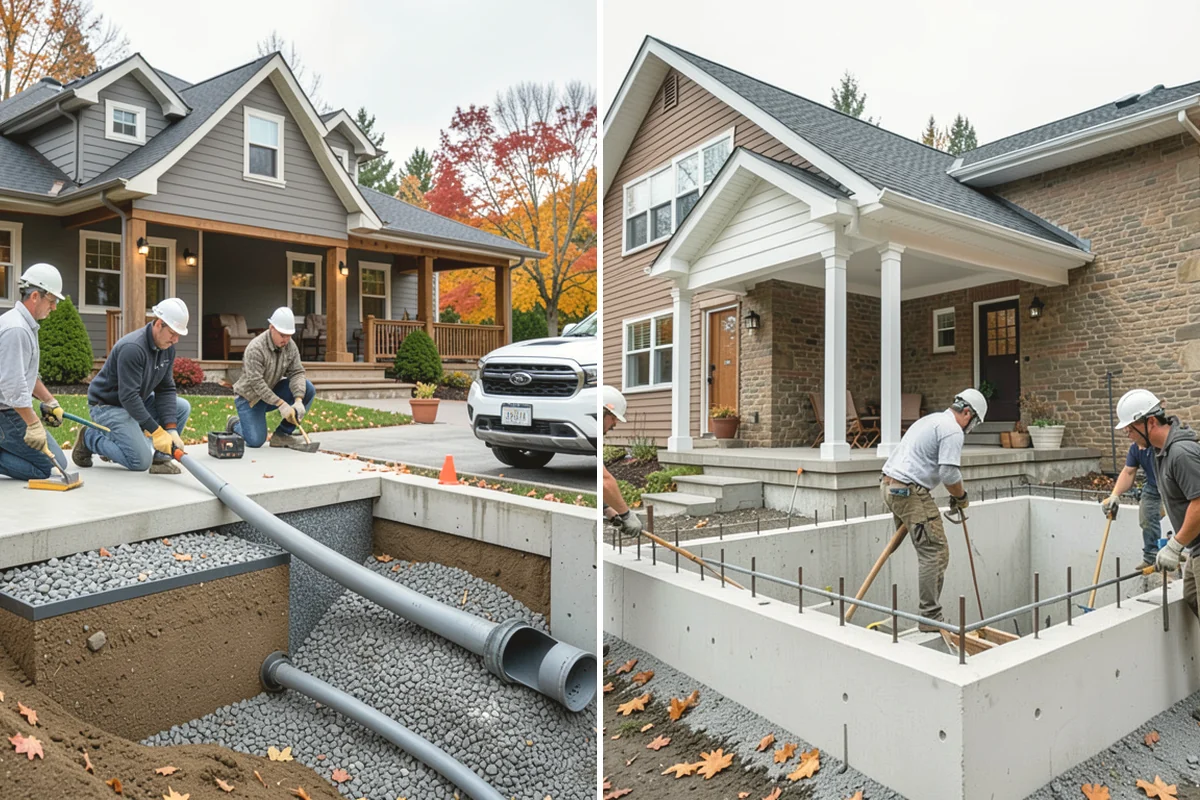 Linear Drain Installation in Burlington, Skagit County, WA - Position the linear drain along the chosen edge