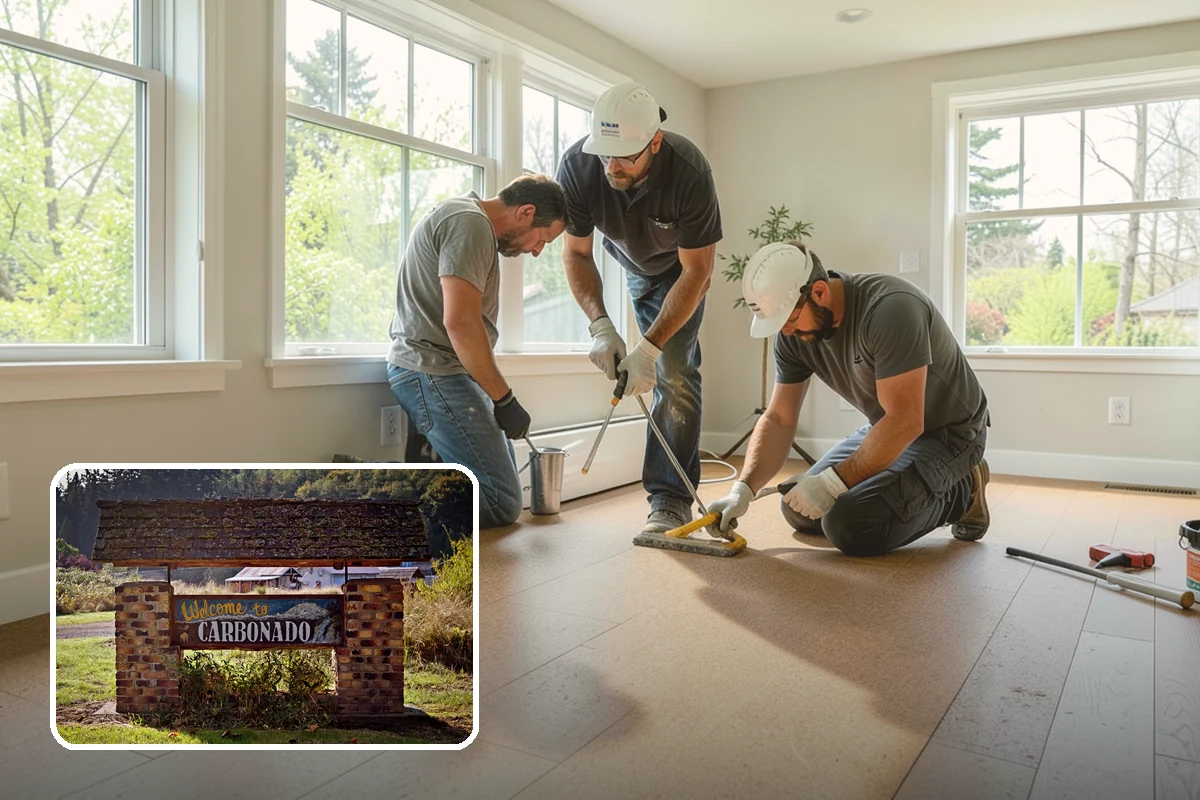 Linear Drain Installation in Carbonado, Pierce County, WA - Allows a clean single-slope floor