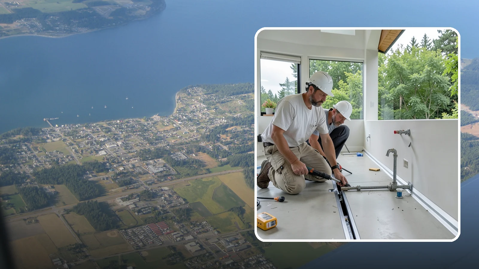 Linear Drain Installation in Coupeville, Island County, WA - A linear drain installation replaces a center drain with a sleek trench that improves flow and design.
