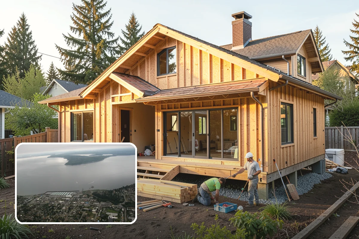 Linear Drain Installation in Des Moines, King County, WA - Allows a clean single-slope floor