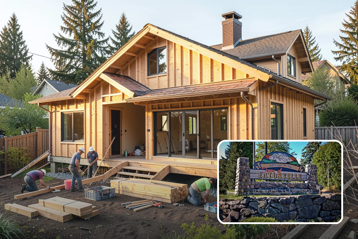 Linear Drain Installation in Eatonville, Pierce County, WA - Allows a clean single-slope floor