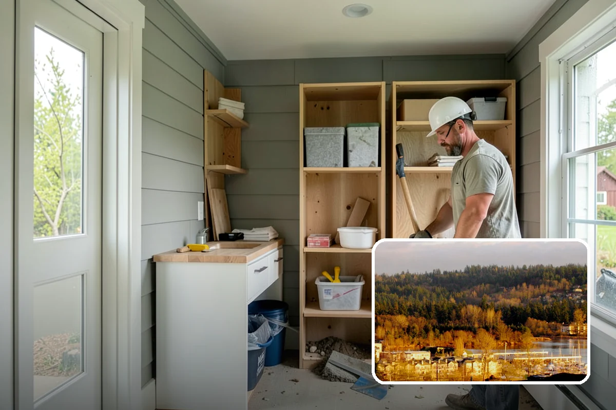 Linear Drain Installation in Kenmore, King County, WA - Allows a clean single-slope floor