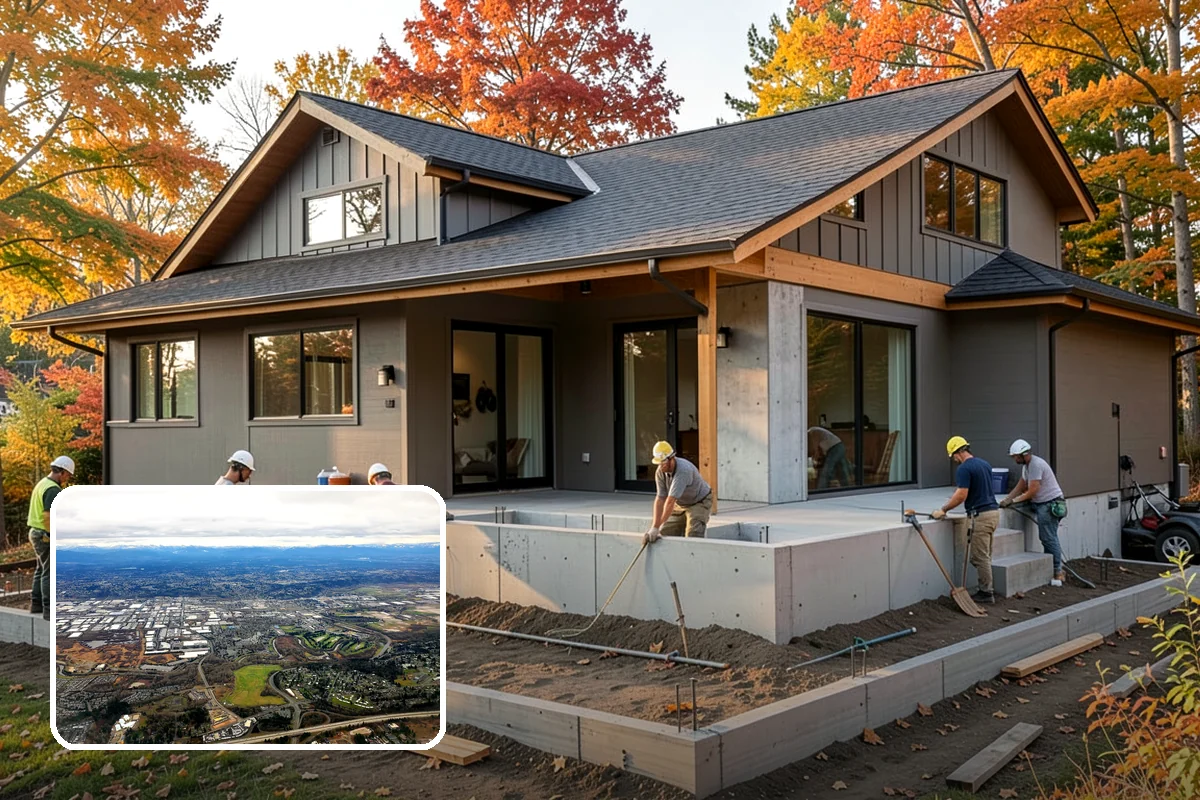 Linear Drain Installation in Kent, King County, WA - Allows a clean single-slope floor