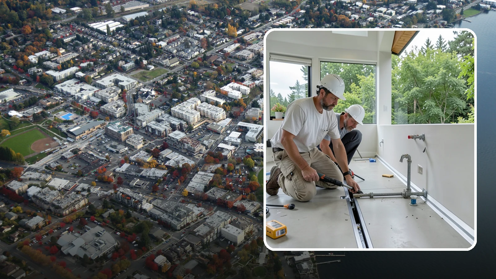 Linear Drain Installation in Kirkland, King County, WA - A linear drain installation replaces a center drain with a sleek trench that improves flow and design.