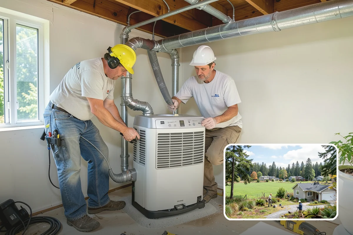 Linear Drain Installation in Lyman, Skagit County, WA - Allows a clean single-slope floor