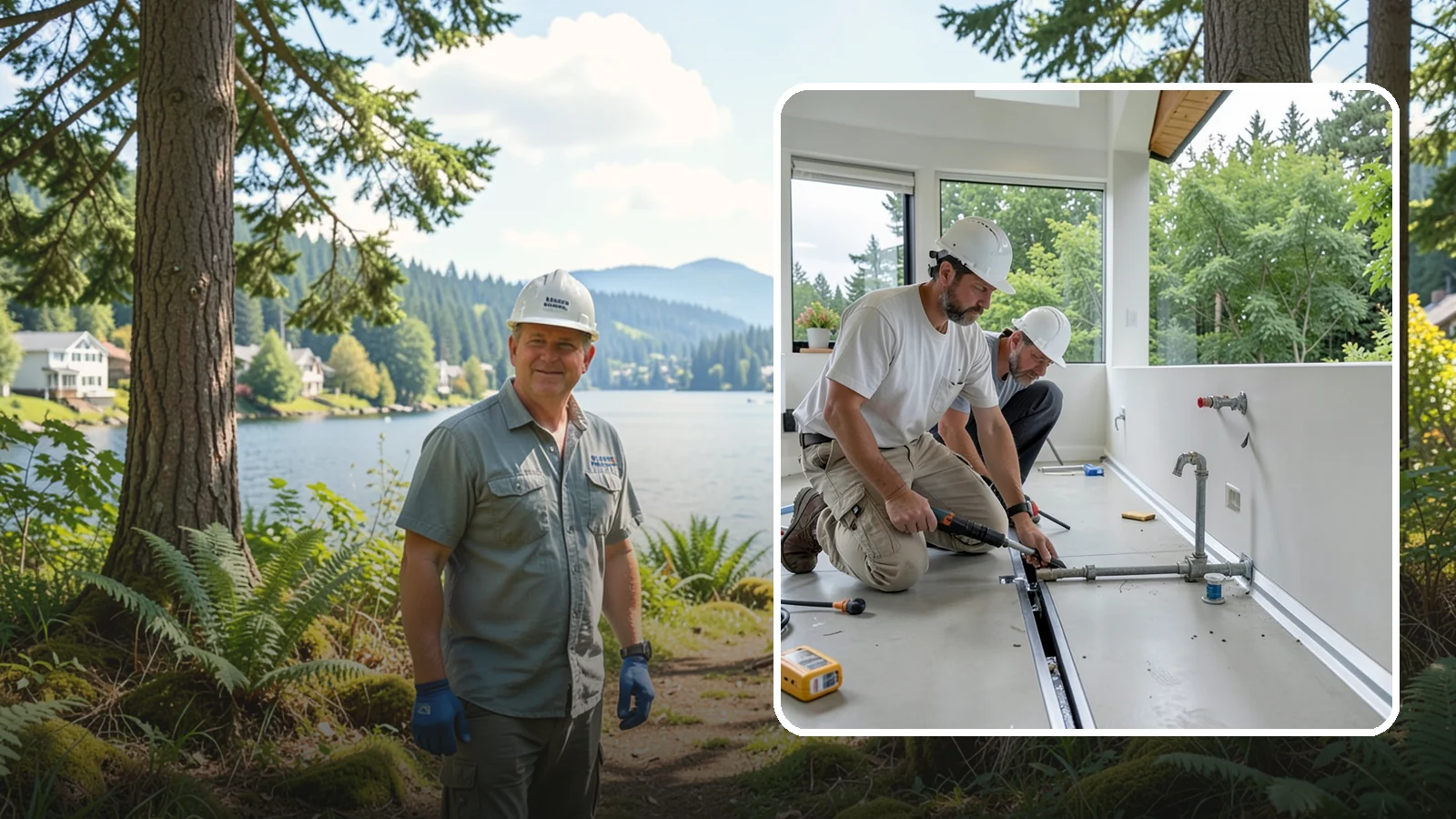 Linear Drain Installation in Milton, King County, WA - A linear drain installation replaces a center drain with a sleek trench that improves flow and design.