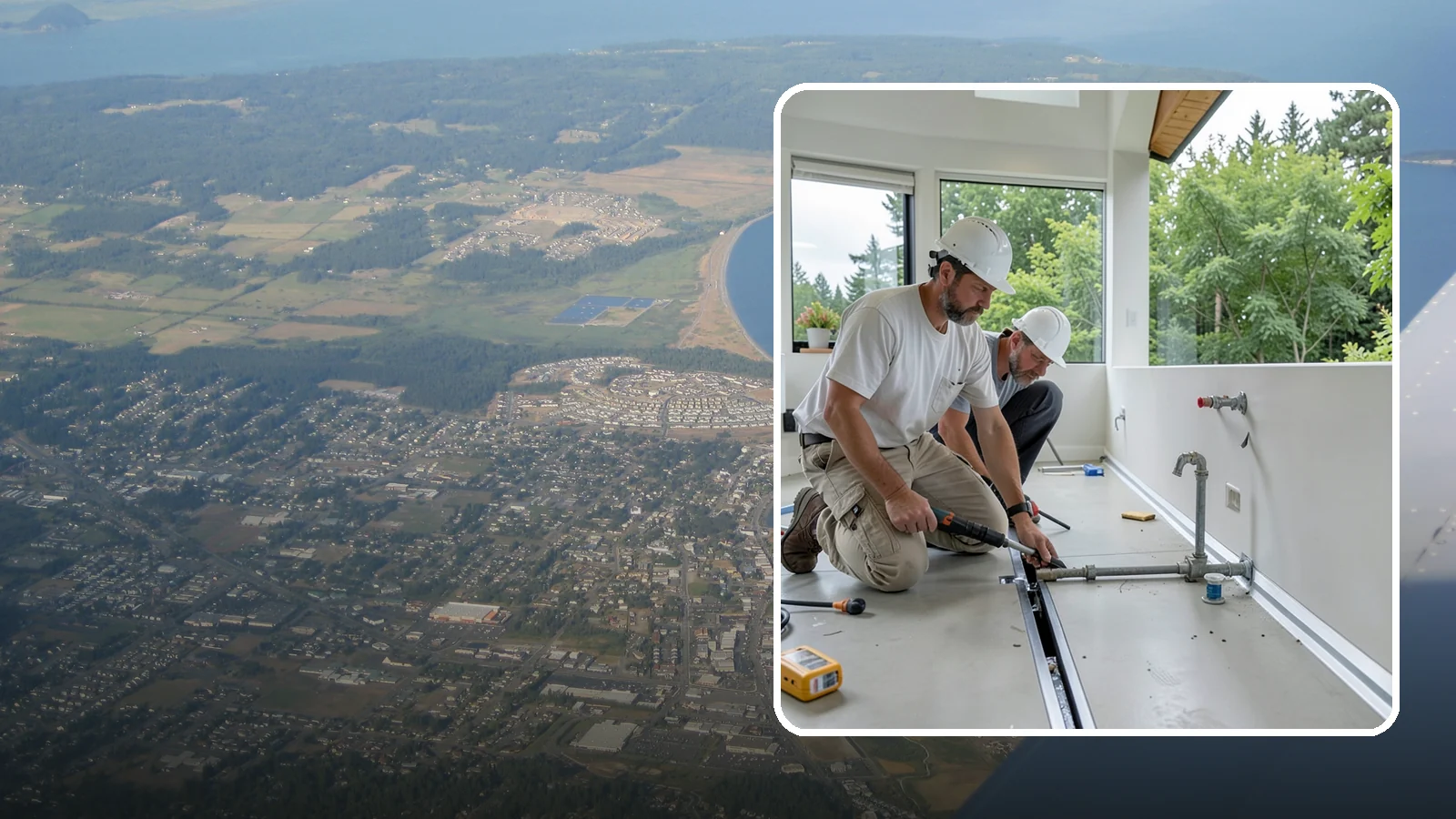 Linear Drain Installation in Oak Harbor, Island County, WA - A linear drain installation replaces a center drain with a sleek trench that improves flow and design.
