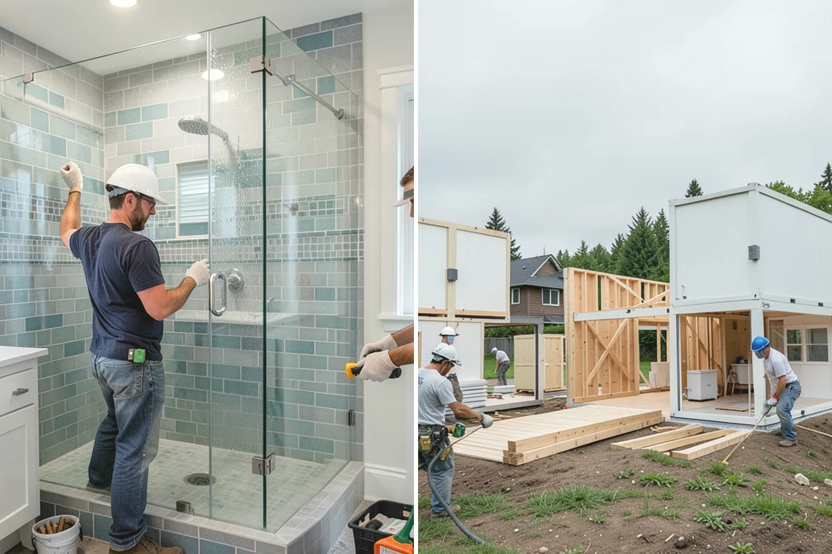 Linear Drain Installation in Oak Harbor, Island County, WA - Position the linear drain along the chosen edge