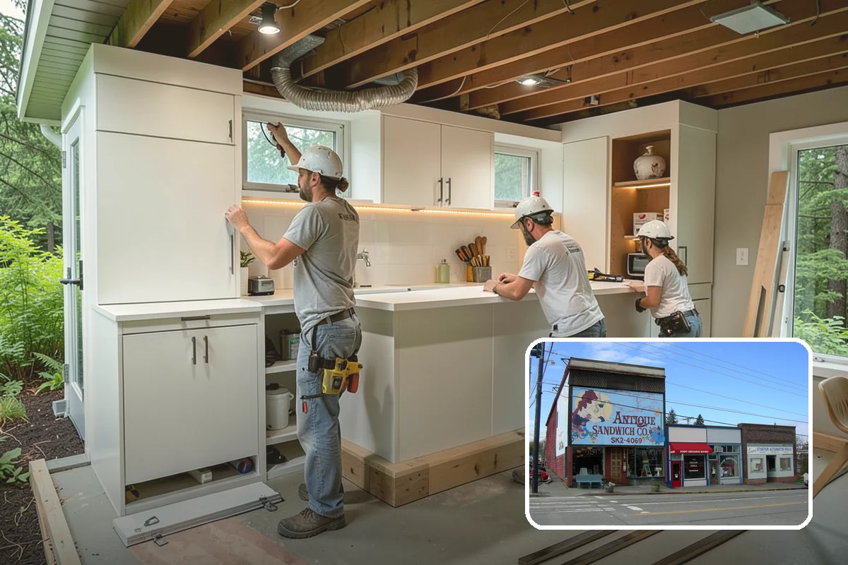 Linear Drain Installation in Ruston, Pierce County, WA - Allows a clean single-slope floor