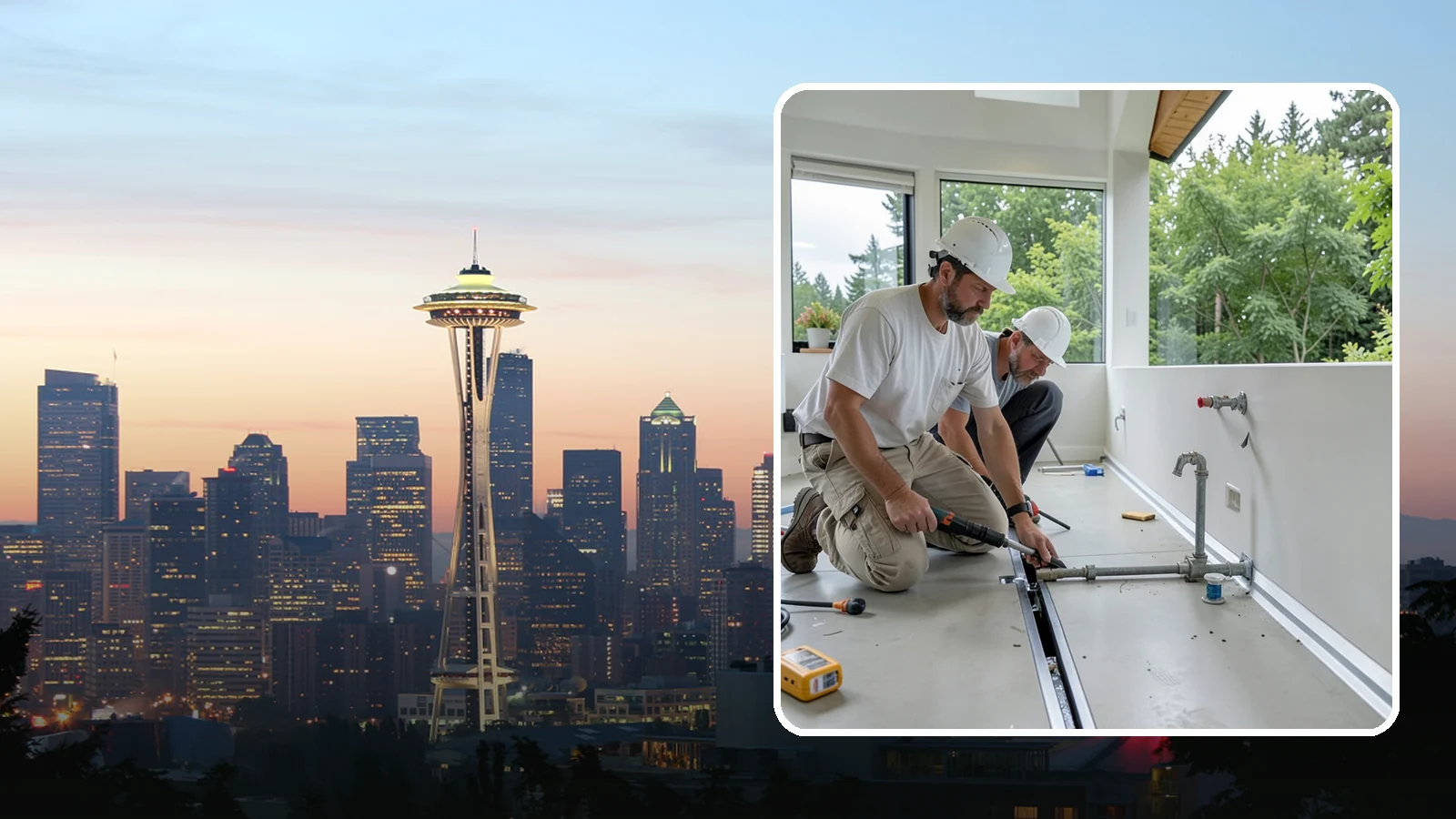 Linear Drain Installation in Seattle, King County, WA - A linear drain installation replaces a center drain with a sleek trench that improves flow and design.