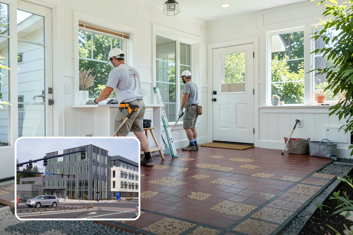 Linear Drain Installation in Shoreline, King County, WA - Allows a clean single-slope floor
