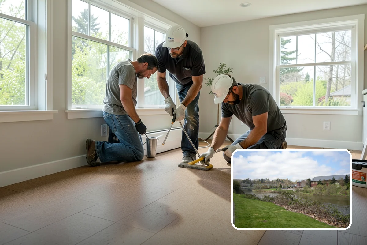 Linear Drain Installation in Tukwila, King County, WA - Allows a clean single-slope floor