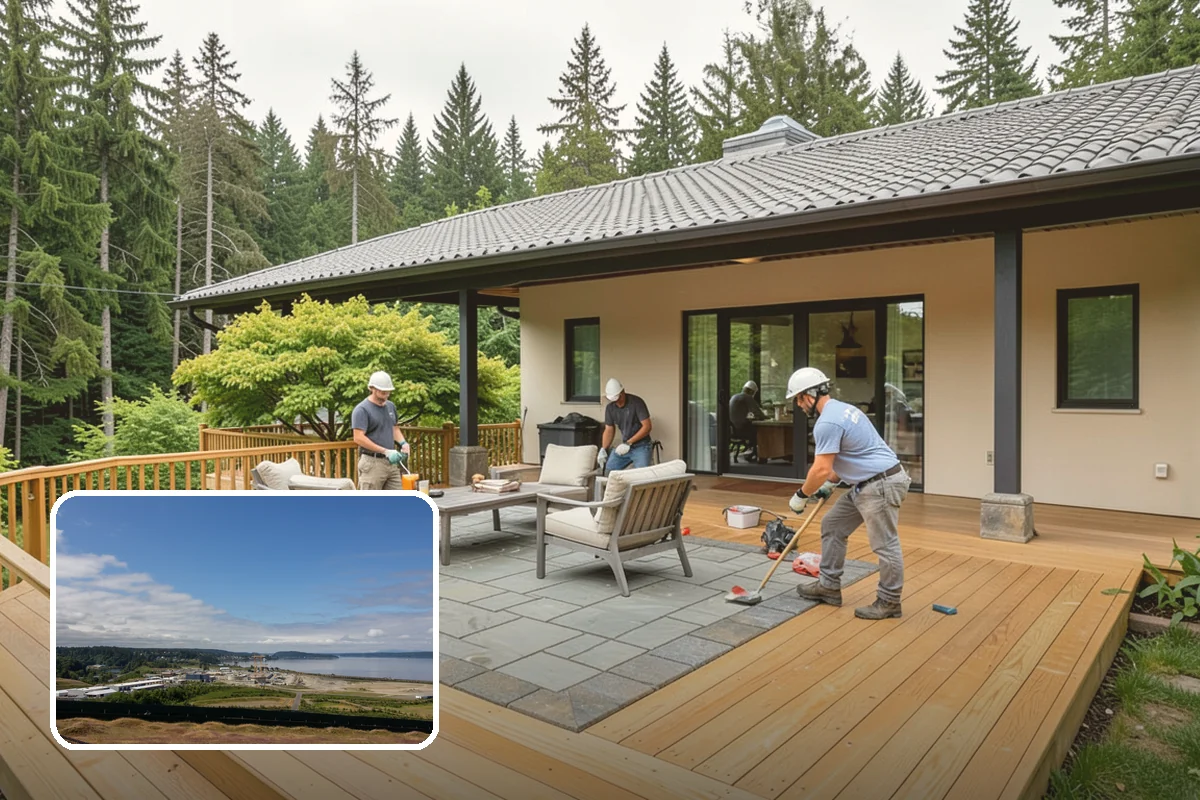 Linear Drain Installation in University Place, Pierce County, WA - Allows a clean single-slope floor