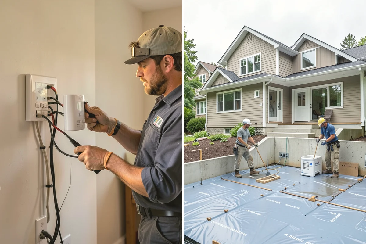 Linear Drain Installation in University Place, Pierce County, WA - Position the linear drain along the chosen edge