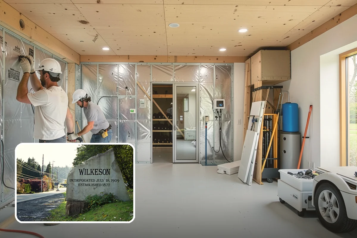 Linear Drain Installation in Wilkeson, Pierce County, WA - Allows a clean single-slope floor