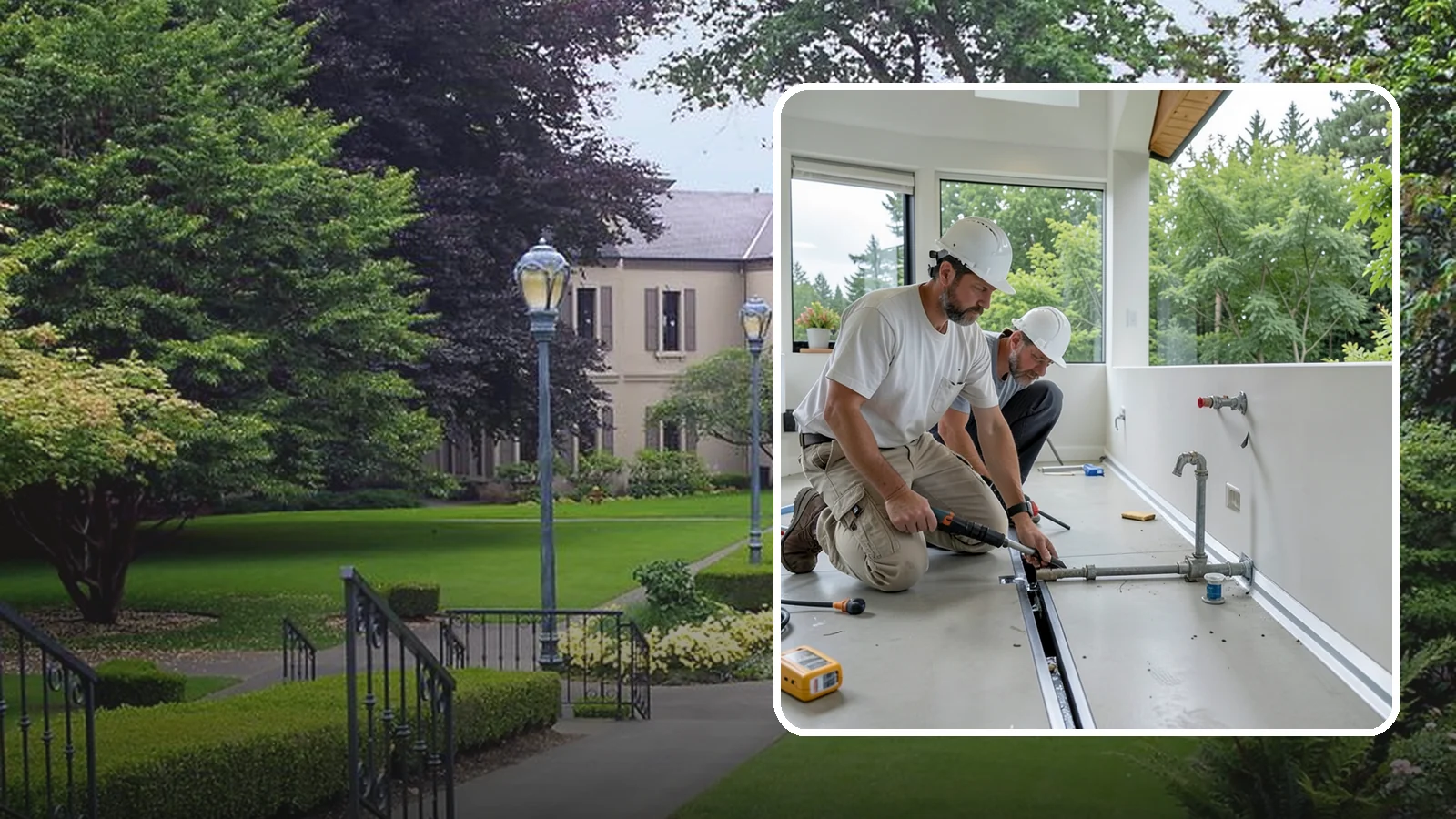 Linear Drain Installation in Woodinville, King County, WA - A linear drain installation replaces a center drain with a sleek trench that improves flow and design.