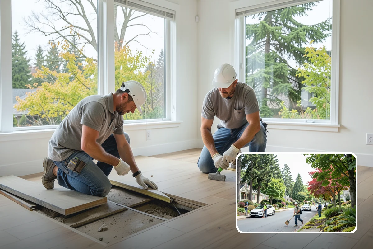 Linear Fireplace Installation in Beaux Arts Village, King County, WA - Modern, wide flame that becomes a design statement