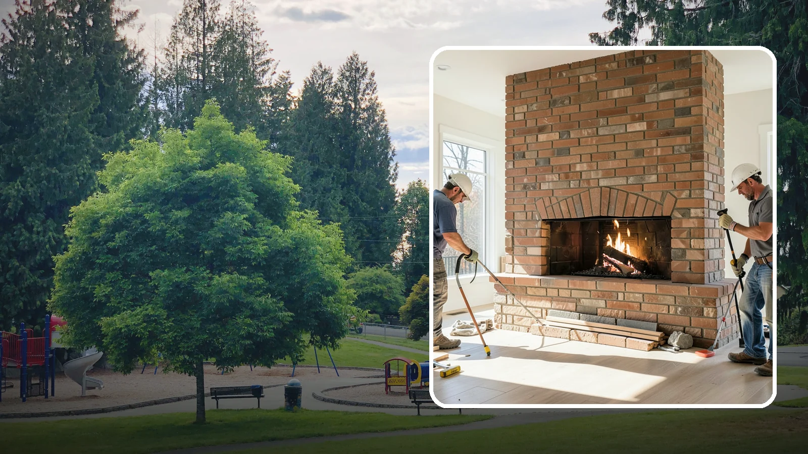 Linear Fireplace Installation in Bonney Lake, Pierce County, WA - Sleek, wide-format linear fireplaces that deliver modern ambiance and clean flame lines.