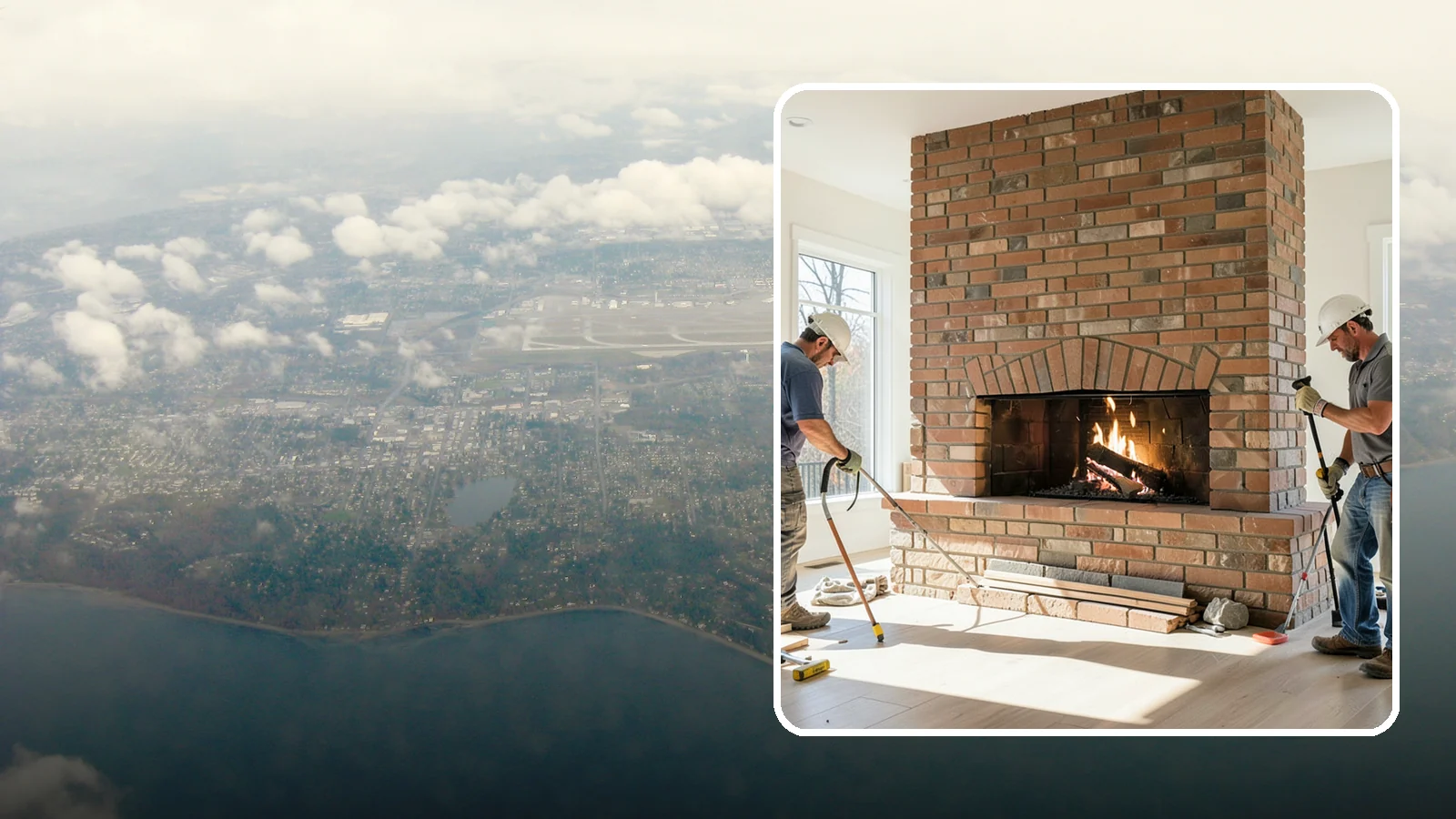 Linear Fireplace Installation in Burien, King County, WA - Sleek, wide-format linear fireplaces that deliver modern ambiance and clean flame lines.