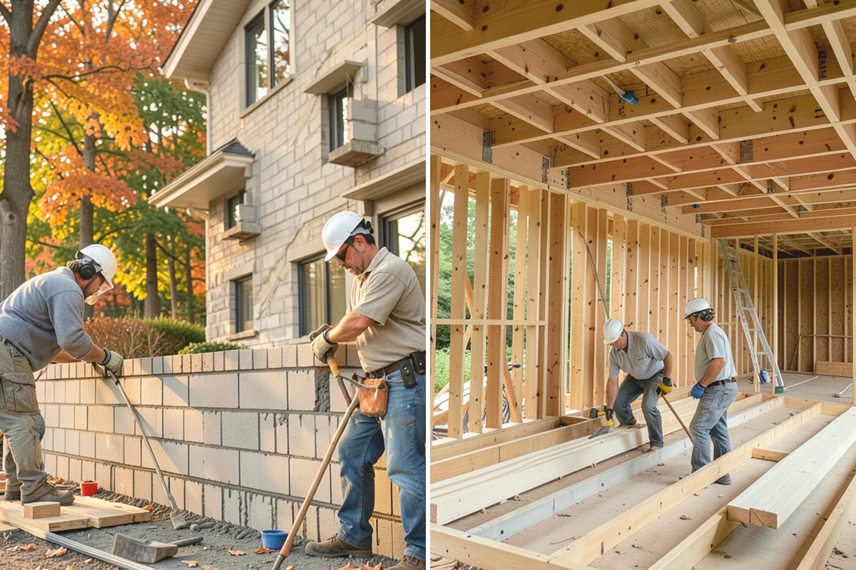 Linear Fireplace Installation in Burien, King County, WA - Frame the wall opening for the linear unit