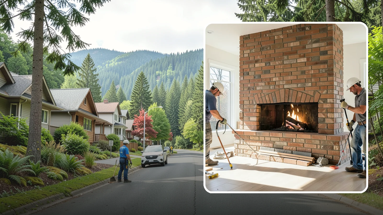 Linear Fireplace Installation in Darrington, Snohomish County, WA - Sleek, wide-format linear fireplaces that deliver modern ambiance and clean flame lines.