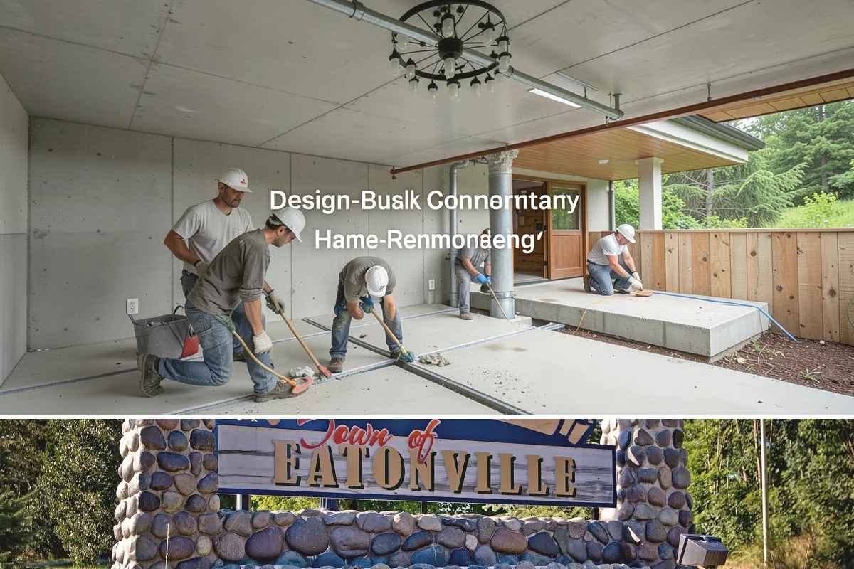 Linear Fireplace Installation in Eatonville, Pierce County, WA - Installing a linear fireplace in early fall lets you enjoy its warmth and ambiance throughout the gray winter months.