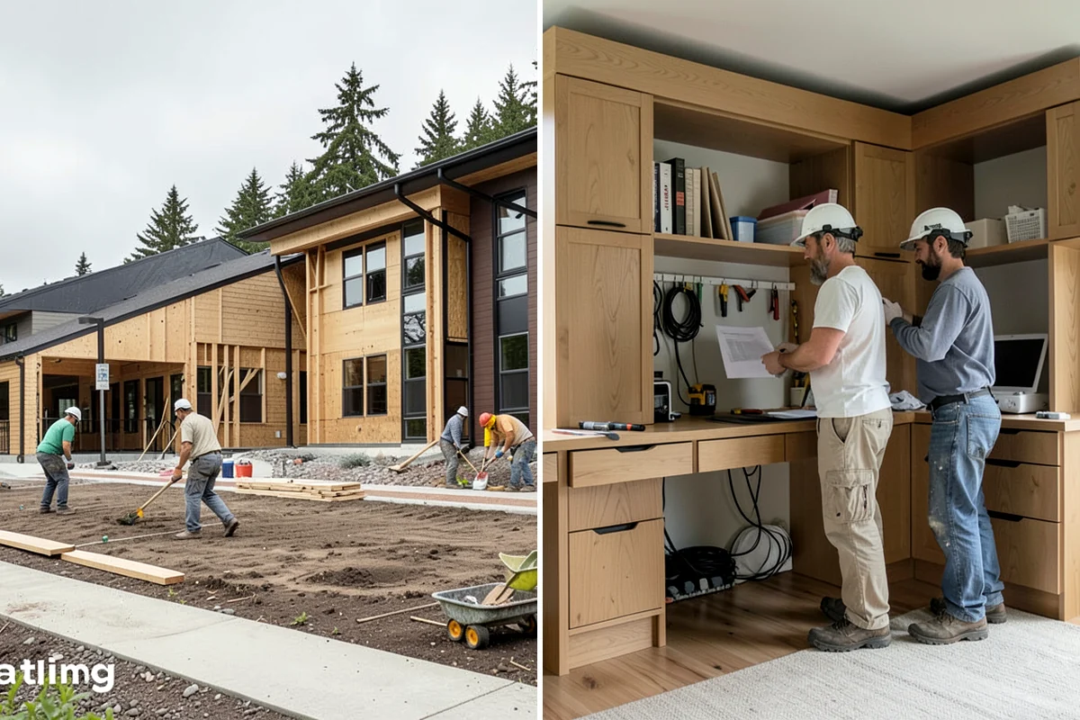 Linear Fireplace Installation in Everett, Snohomish County, WA - Frame the wall opening for the linear unit