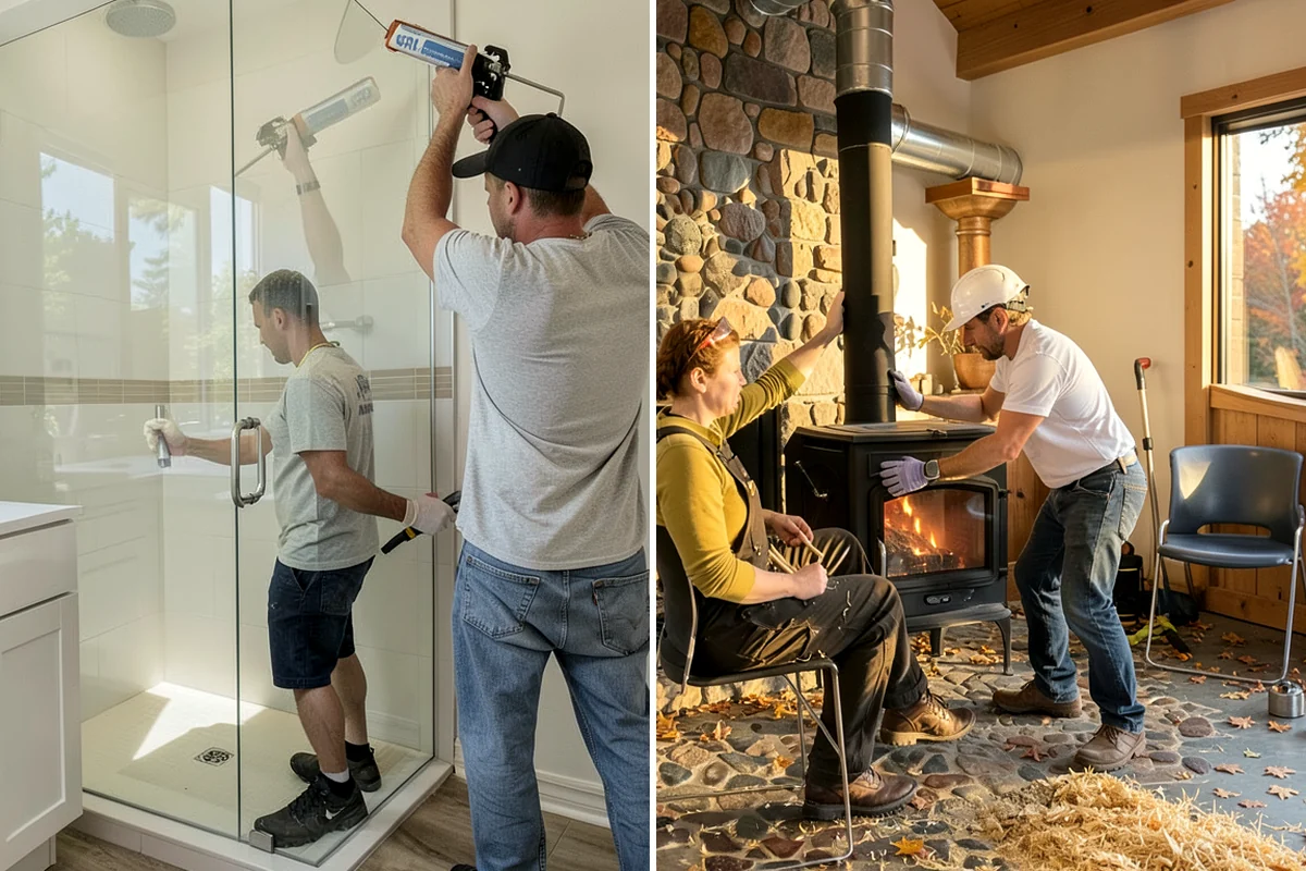 Linear Fireplace Installation in Gig Harbor, Pierce County, WA - Frame the wall opening for the linear unit