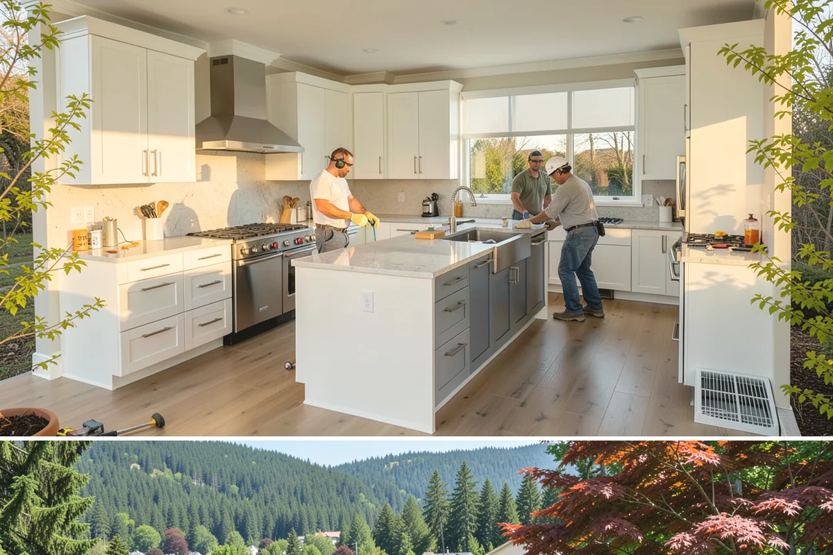 Linear Fireplace Installation in Index, Snohomish County, WA - Installing a linear fireplace in early fall lets you enjoy its warmth and ambiance throughout the gray winter months.