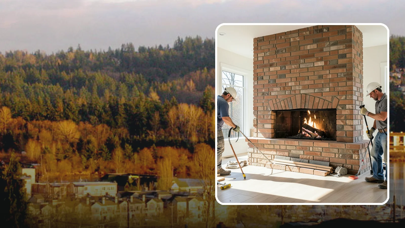 Linear Fireplace Installation in Kenmore, King County, WA - Sleek, wide-format linear fireplaces that deliver modern ambiance and clean flame lines.