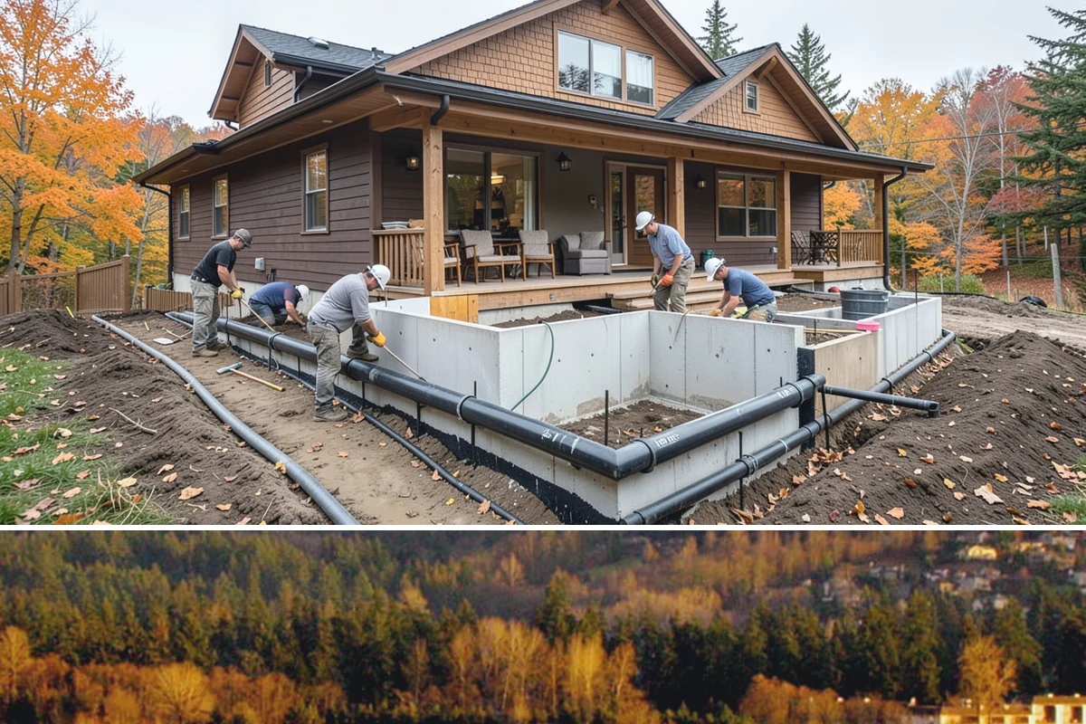 Linear Fireplace Installation in Kenmore, King County, WA - Installing a linear fireplace in early fall lets you enjoy its warmth and ambiance throughout the gray winter months.