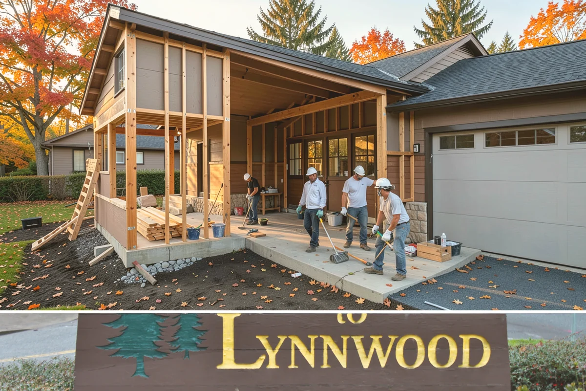 Linear Fireplace Installation in Lynnwood, Snohomish County, WA - Installing a linear fireplace in early fall lets you enjoy its warmth and ambiance throughout the gray winter months.