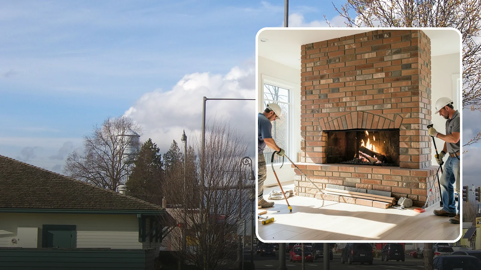 Linear Fireplace Installation in Marysville, Snohomish County, WA - Sleek, wide-format linear fireplaces that deliver modern ambiance and clean flame lines.
