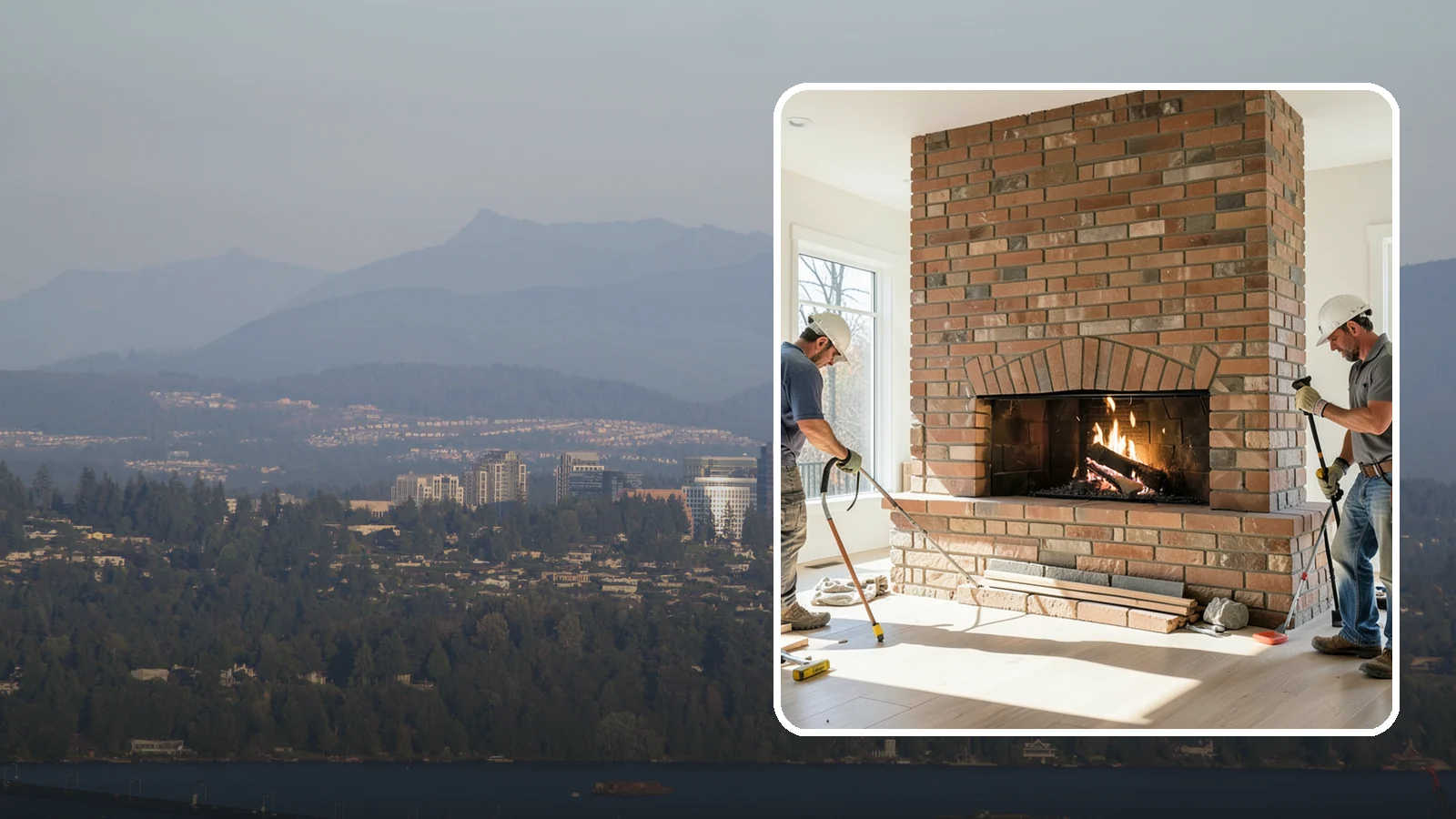 Linear Fireplace Installation in Medina, King County, WA - Sleek, wide-format linear fireplaces that deliver modern ambiance and clean flame lines.