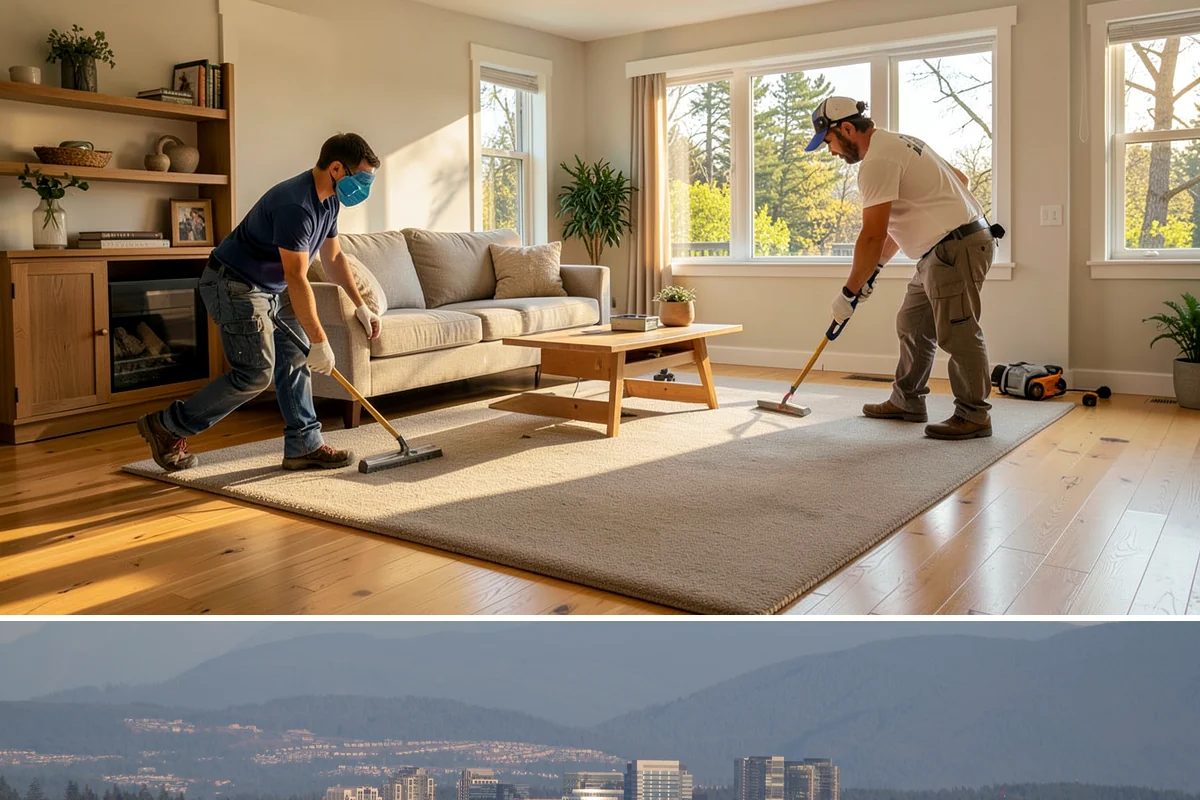 Linear Fireplace Installation in Medina, King County, WA - Installing a linear fireplace in early fall lets you enjoy its warmth and ambiance throughout the gray winter months.