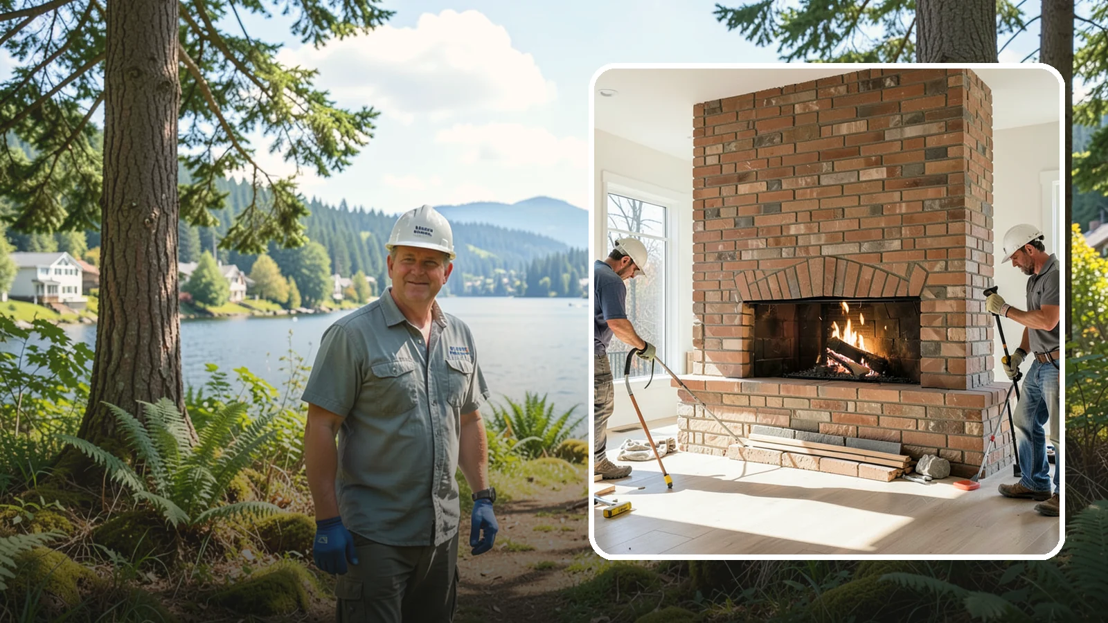 Linear Fireplace Installation in Milton, King County, WA - Sleek, wide-format linear fireplaces that deliver modern ambiance and clean flame lines.