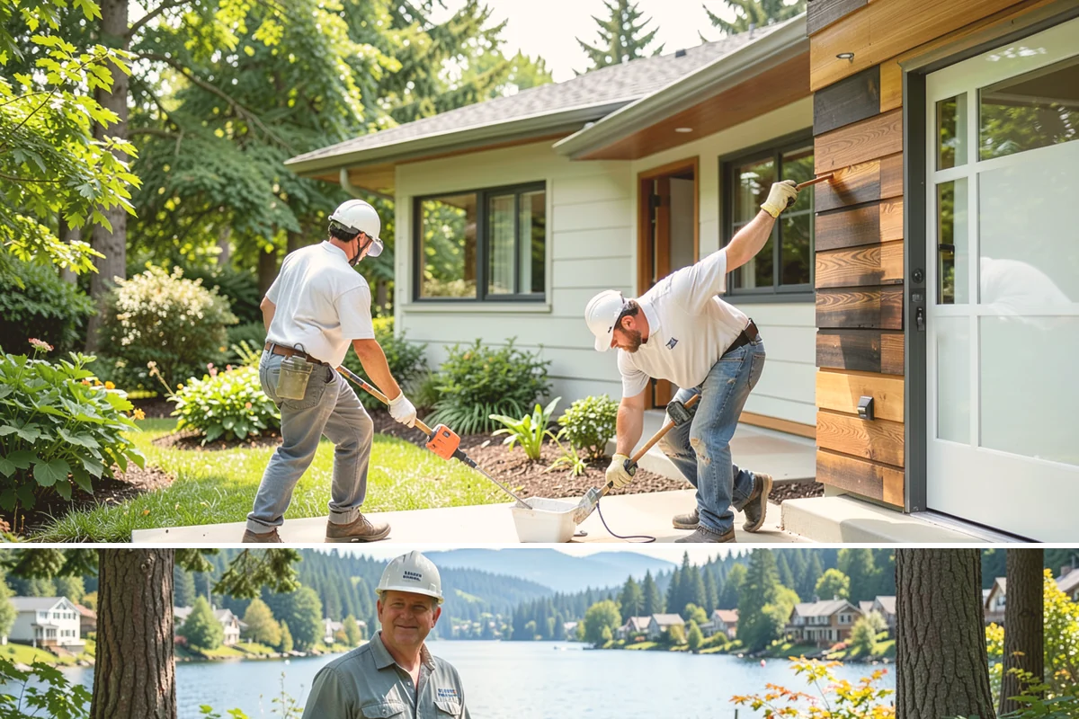Linear Fireplace Installation in Milton, King County, WA - Installing a linear fireplace in early fall lets you enjoy its warmth and ambiance throughout the gray winter months.