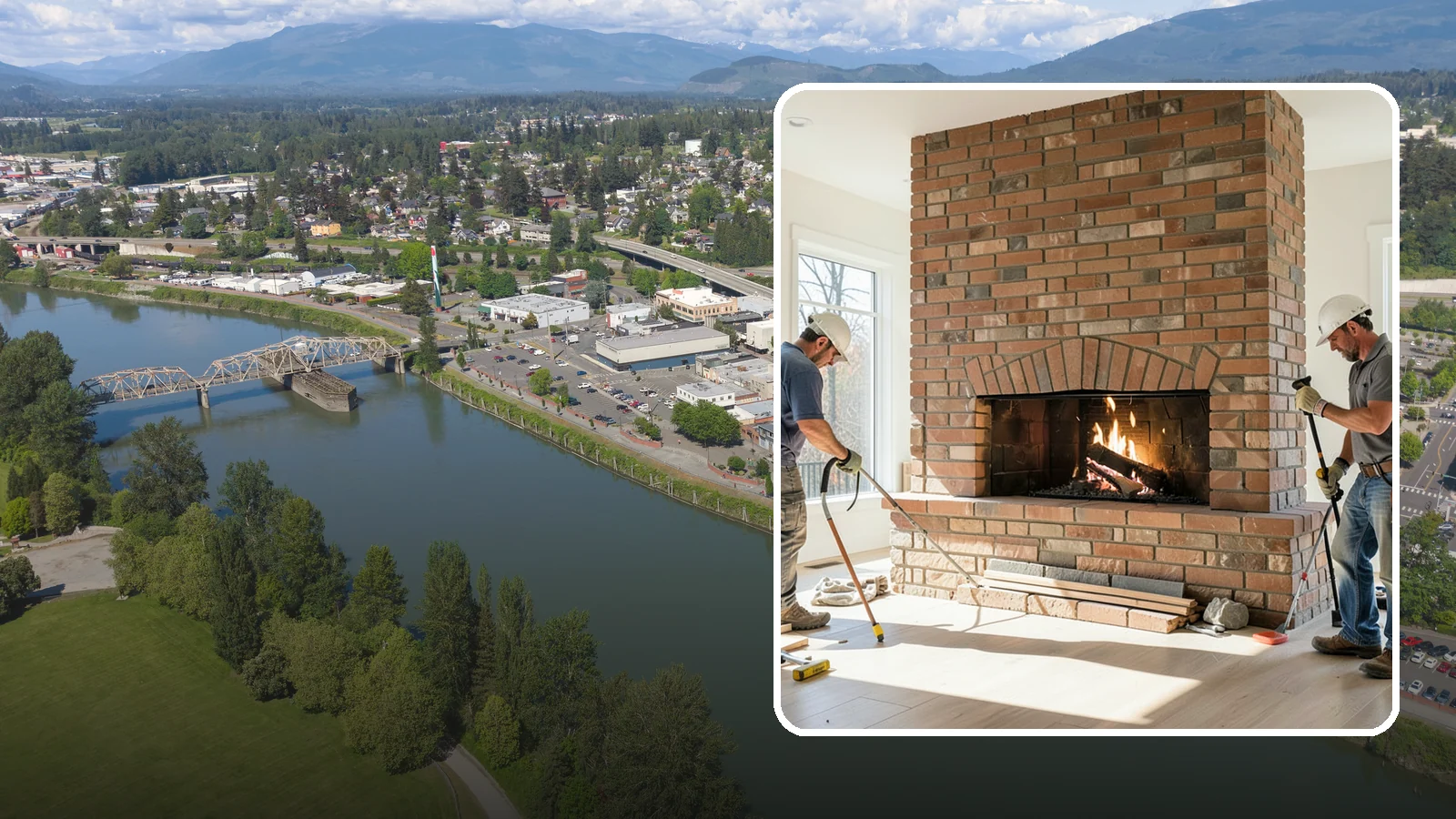 Linear Fireplace Installation in Mount Vernon, Skagit County, WA - Sleek, wide-format linear fireplaces that deliver modern ambiance and clean flame lines.