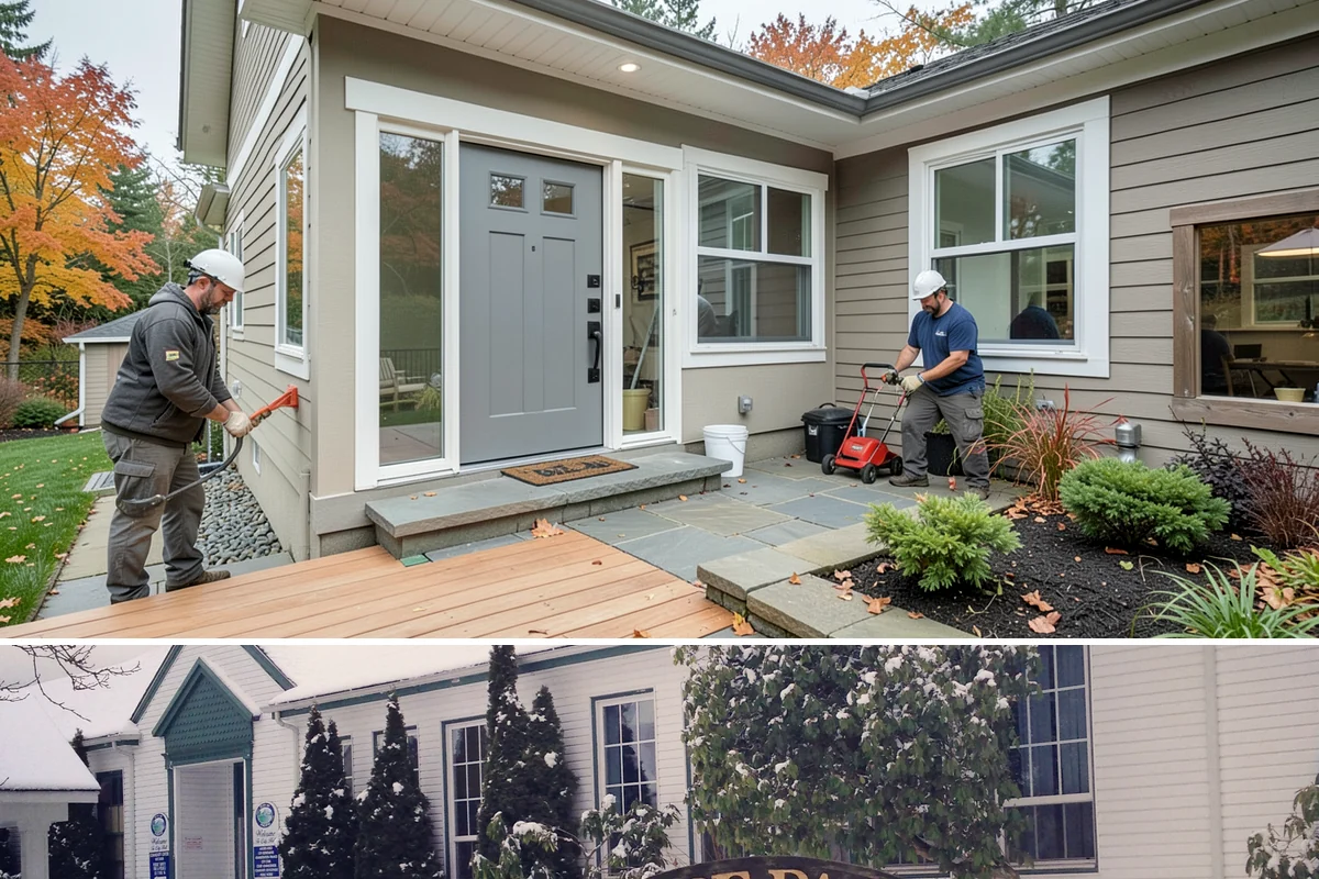 Linear Fireplace Installation in Pacific, King County, WA - Installing a linear fireplace in early fall lets you enjoy its warmth and ambiance throughout the gray winter months.